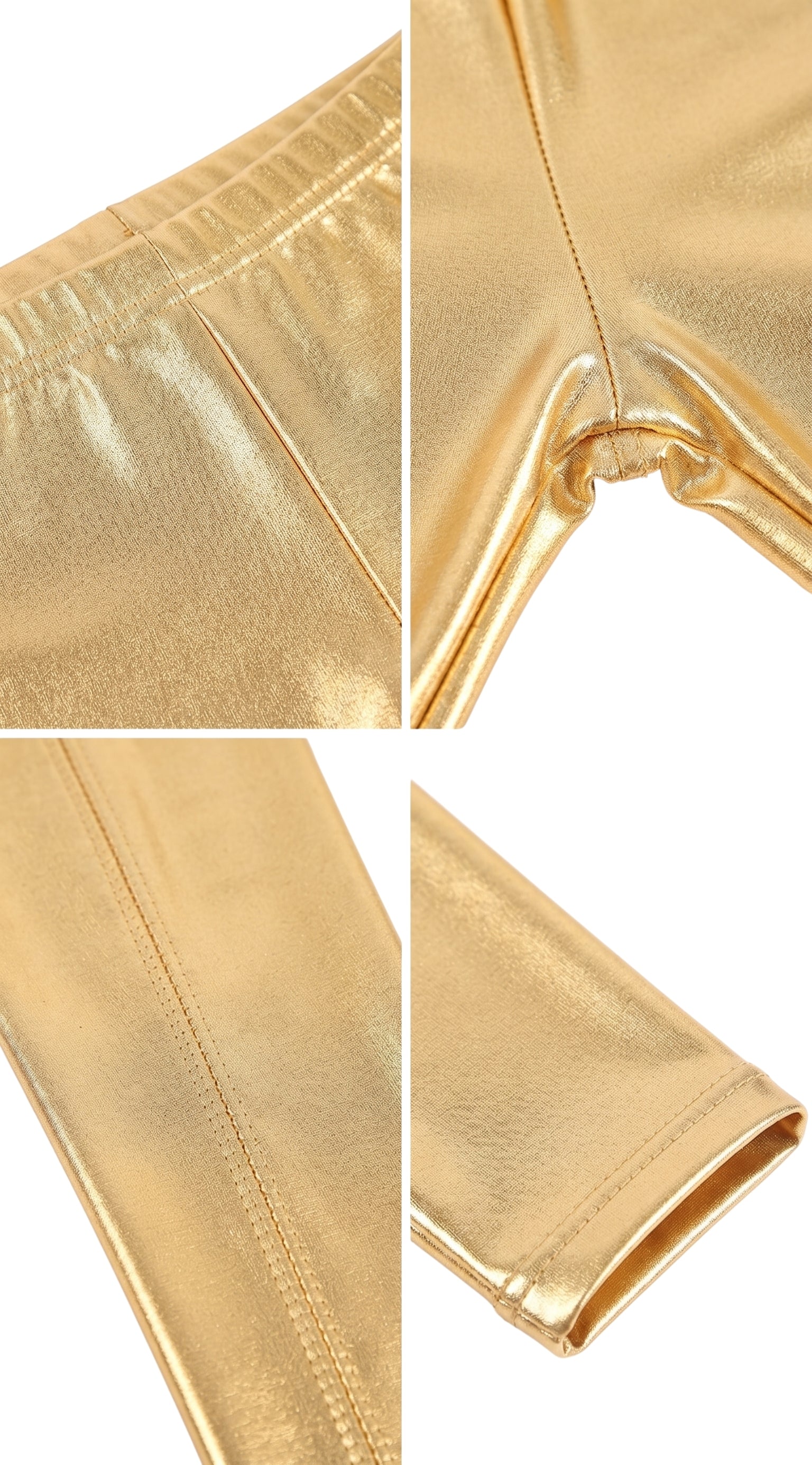 Sakkas Footless Liquid Wet Look Shiny Metallic Stretch Leggings
