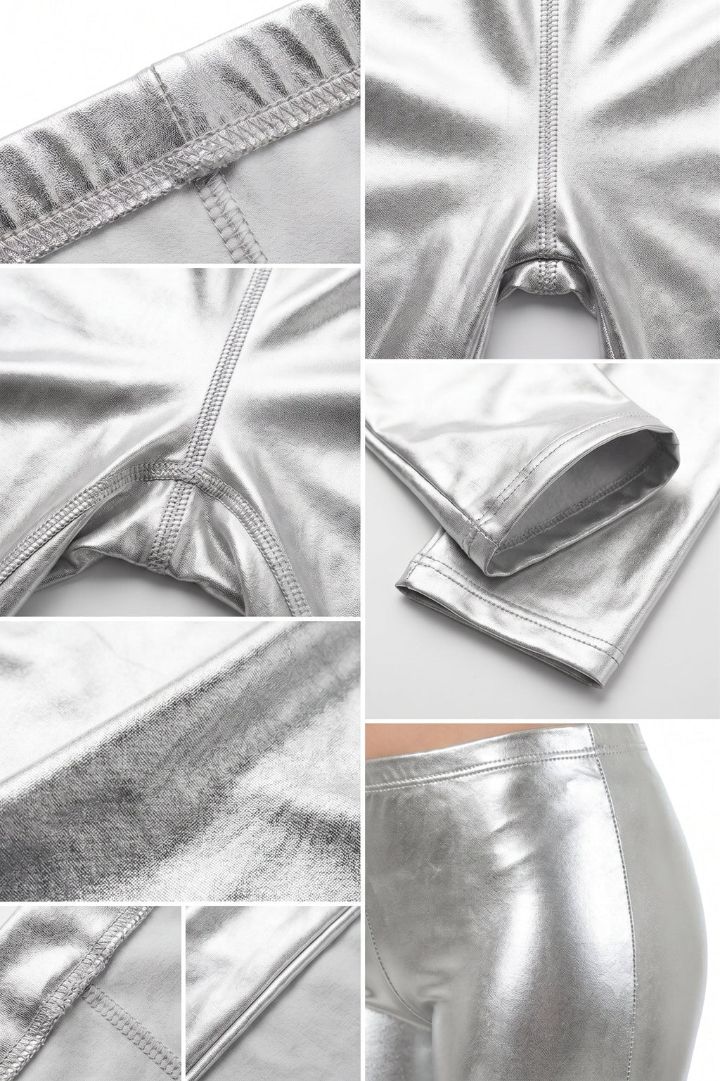 Sakkas Footless Liquid Wet Look Shiny Metallic Stretch Leggings
