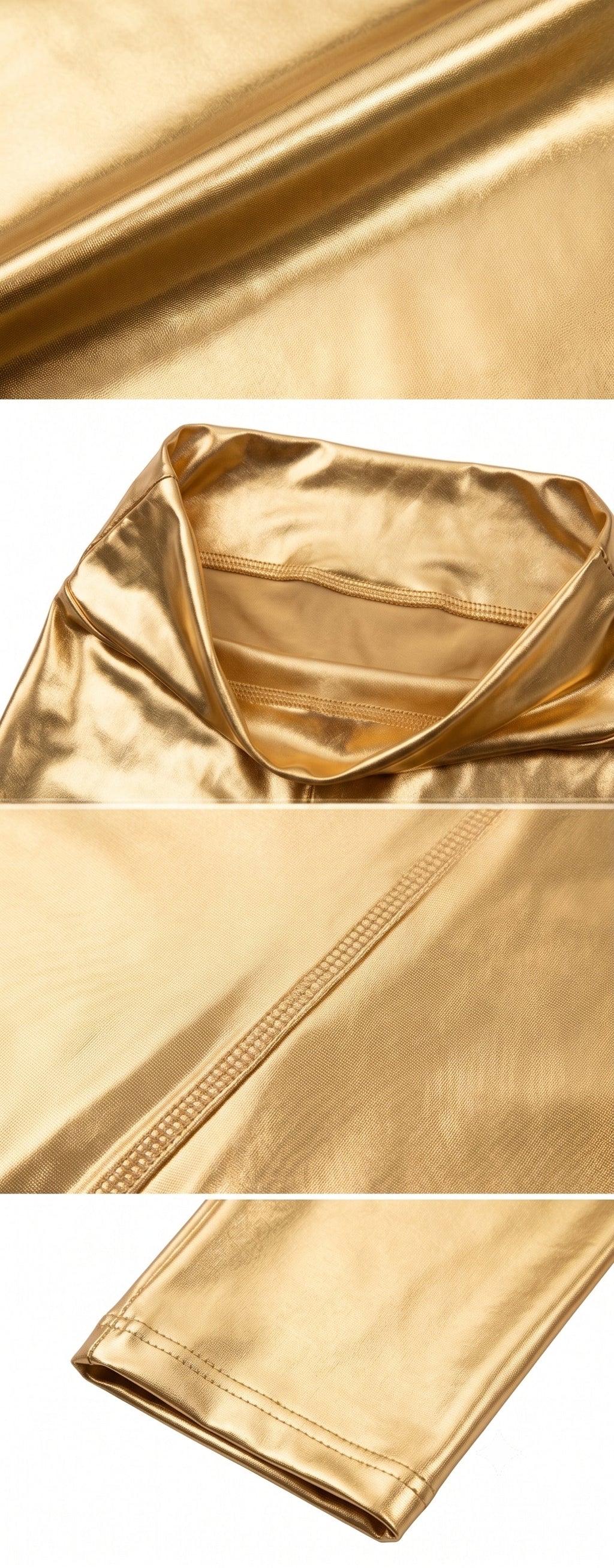 Sakkas Shiny Liquid Metallic High Waist Stretch Leggings - Made in USA