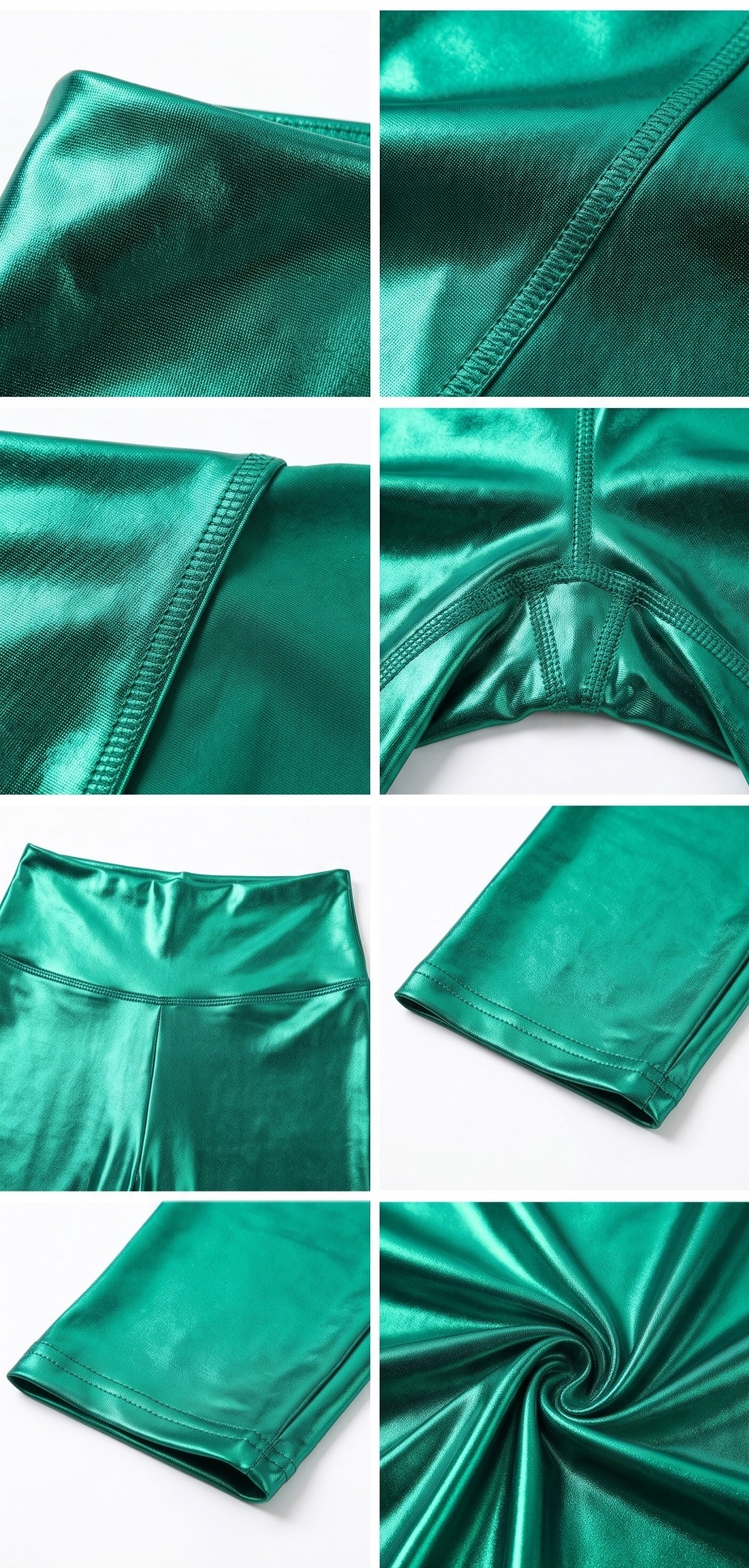 Sakkas Shiny Liquid Metallic High Waist Stretch Leggings - Made in USA