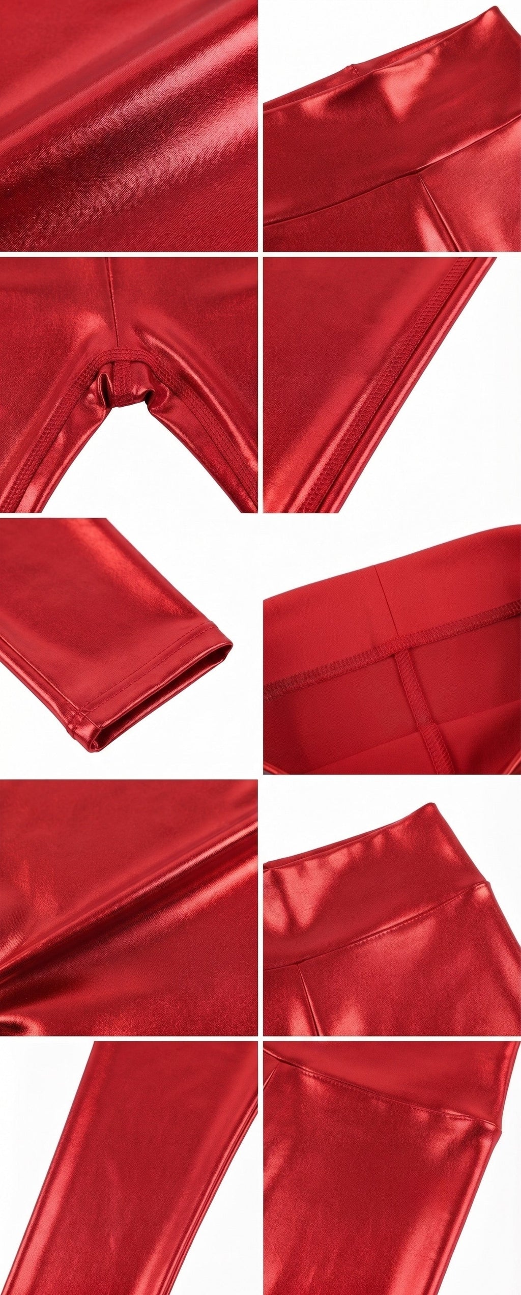Sakkas Shiny Liquid Metallic High Waist Stretch Leggings - Made in USA