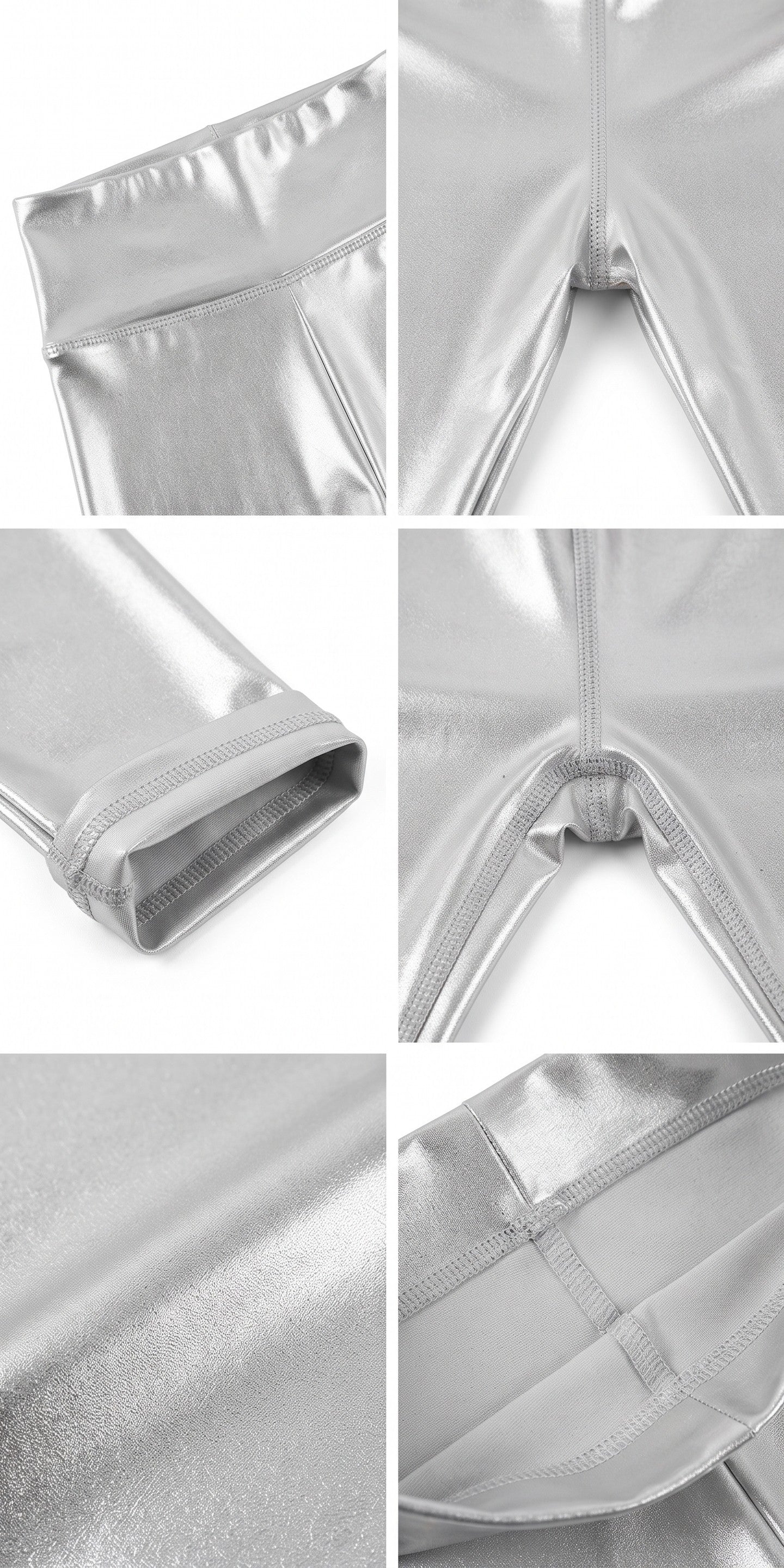 Sakkas Shiny Liquid Metallic High Waist Stretch Leggings - Made in USA