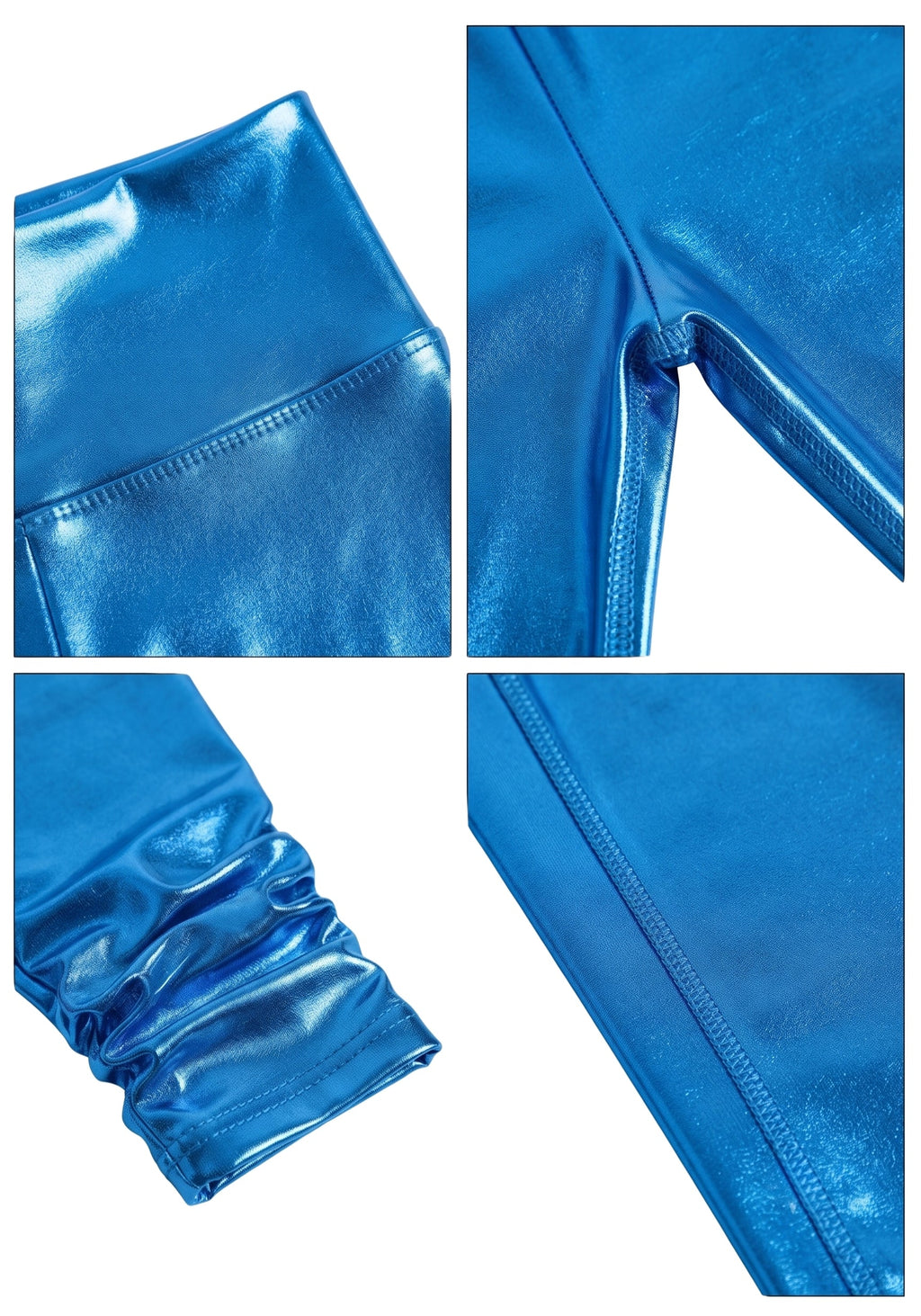 Sakkas Shiny Liquid Metallic High Waist Stretch Leggings - Made in USA