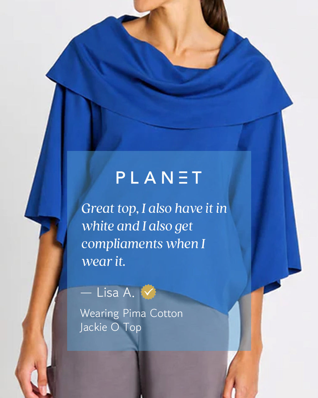 Pima Cotton Jackie O Top - Royal