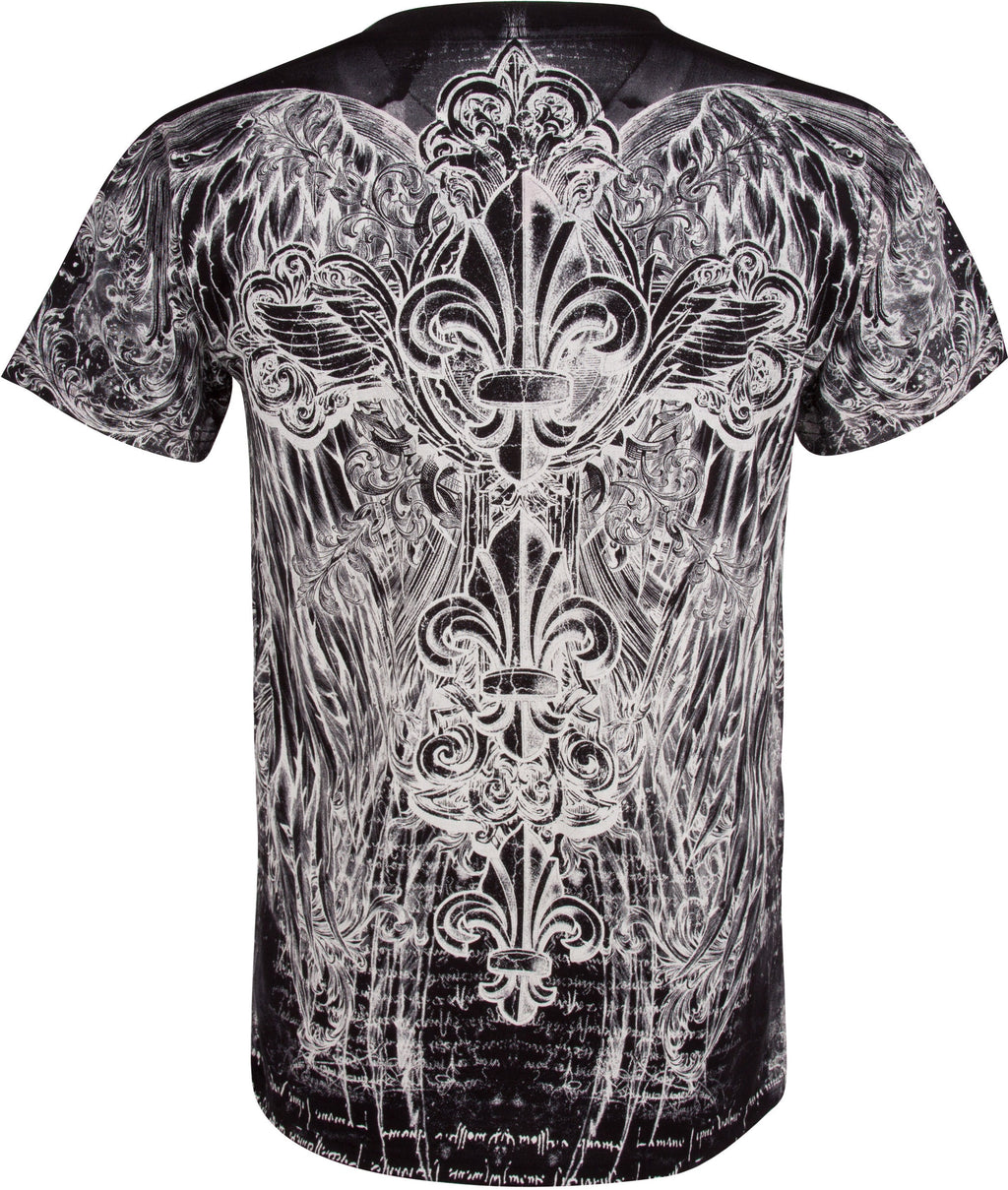 Sakkas Vines and Fleur De Lis V-Neck Mens T-Shirt