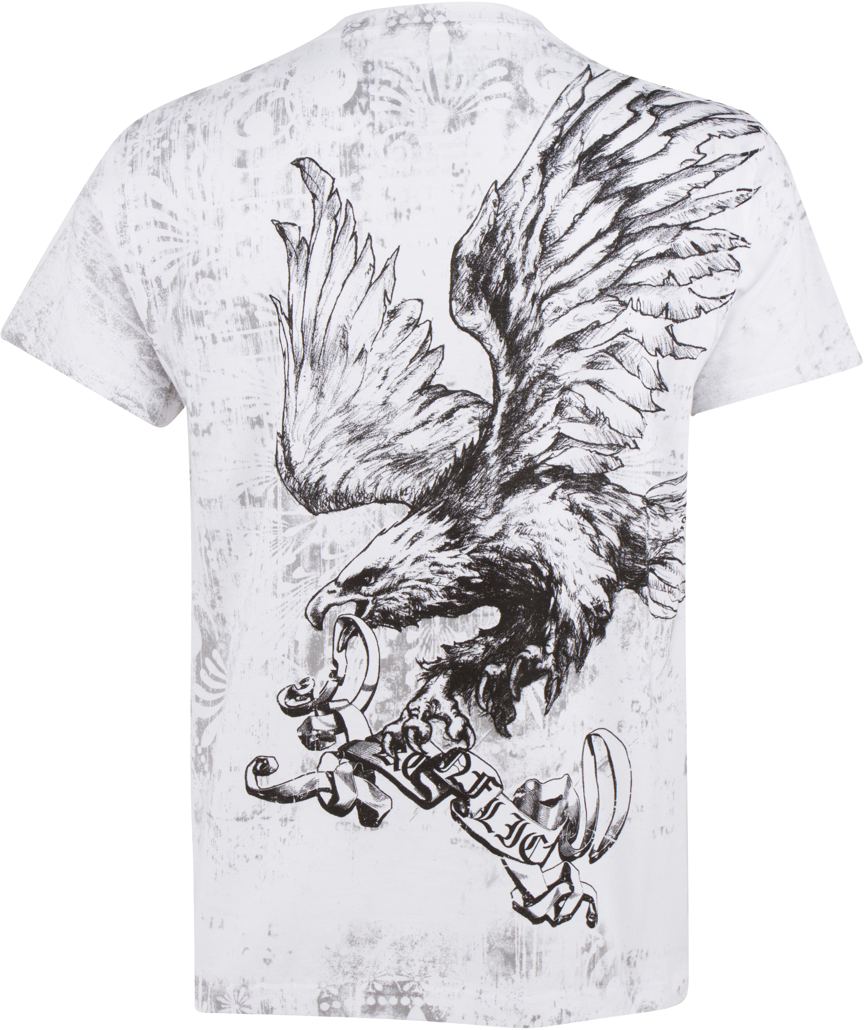 Sakkas Noble Eagle Metallic Embossed Mens Fashion T-Shirt