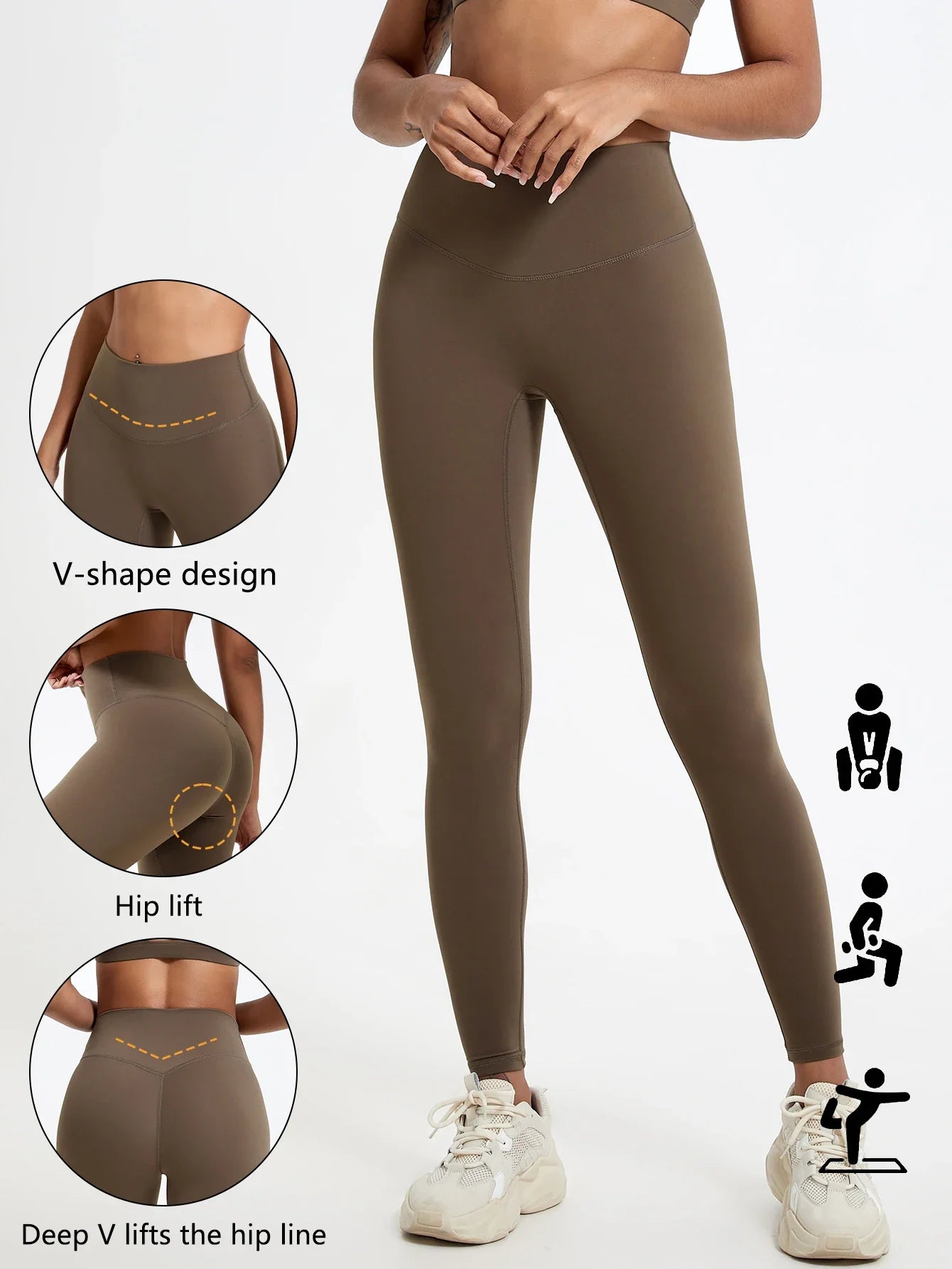 Hearuisavy Summer Super Soft Fabrics High Waist Leggings Gym Yoga Pants Running Workout Tights Push Up Sports Leggings Women