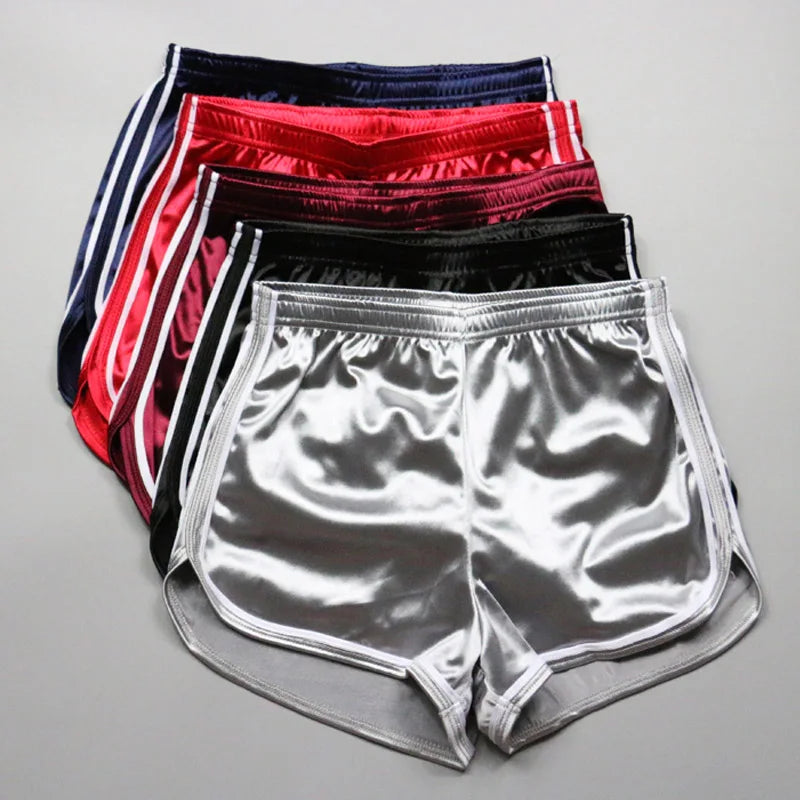 New 2023 Women Shorts Summer Silk Slim Beach Casual White Egde Shorts Hot