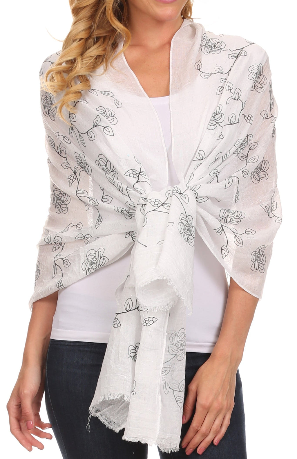 Sakkas Hillary summer breeze lightweight flowing sheer gauze wrap scarf