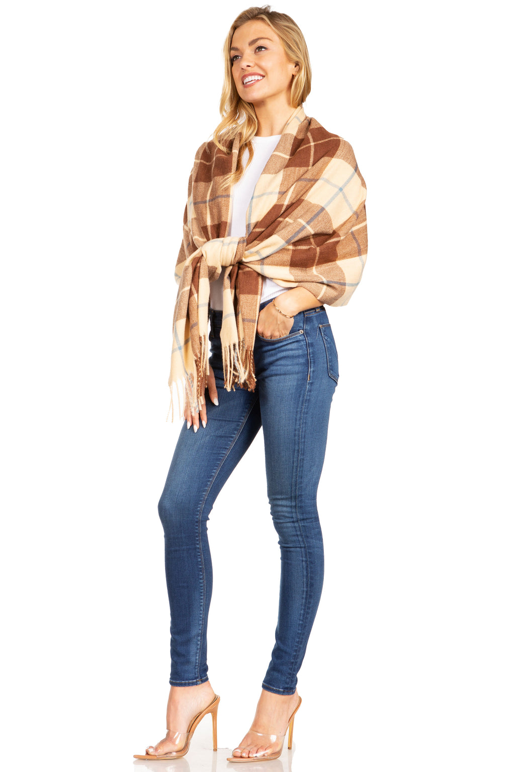 Sakkas Martinna Warm Super Soft Cashmere Feel Pashmina Shawl Wrap Scarf for Women - Weddings, Festivals, Travel & Daily Wear