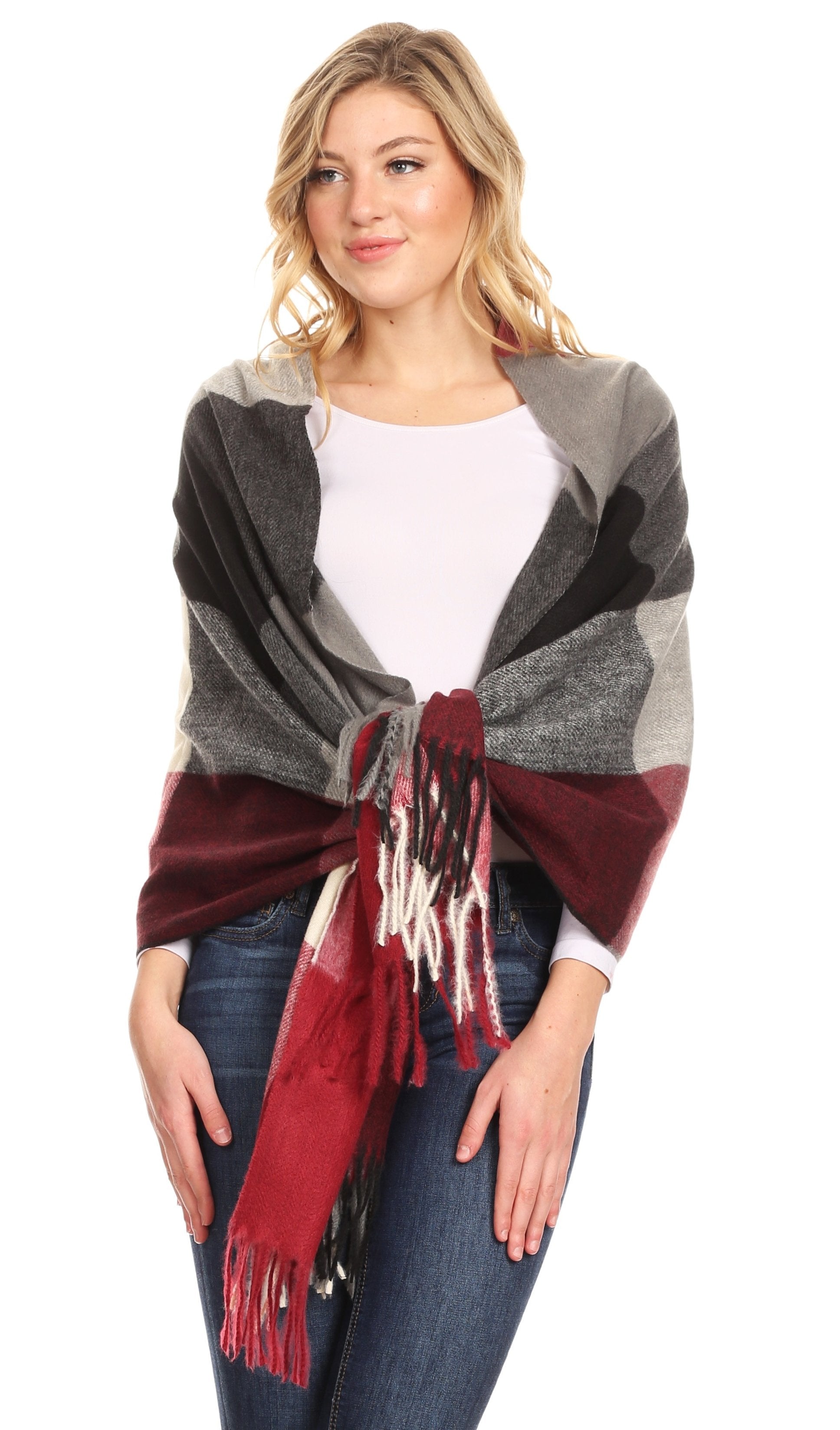 Sakkas Martinna Warm Super Soft Cashmere Feel Pashmina Shawl Wrap Scarf for Women - Weddings, Festivals, Travel & Daily Wear