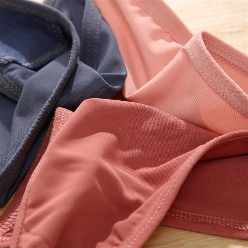 Women's Cotton Thong Sexy Thongs Women's Panties Set Solid Seamless Low Waist Underwear Female Underpants Intimates Lingerie