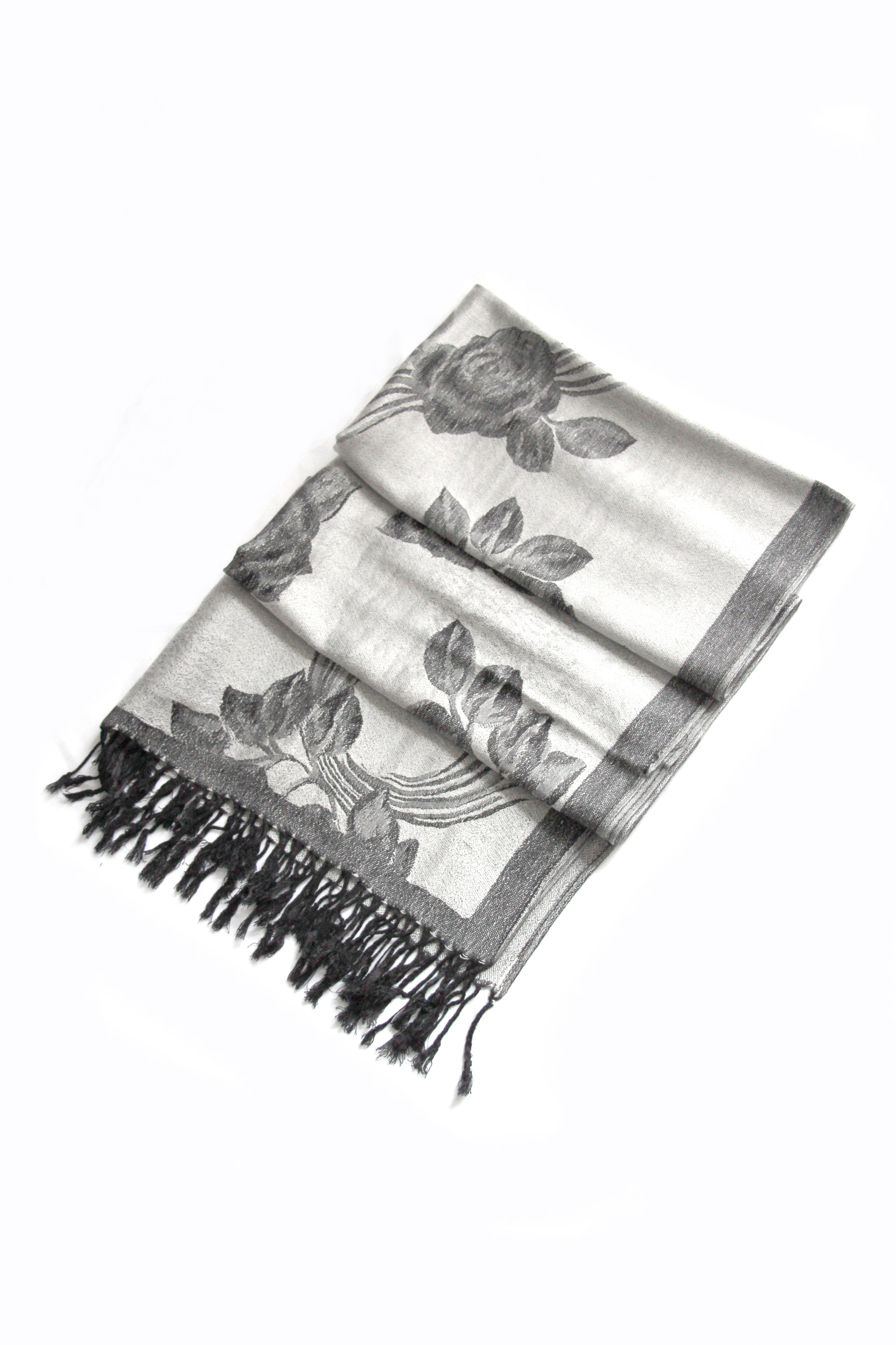 Sakkas Two Tone Rose Pashmina Scarf / Stole / Wrap