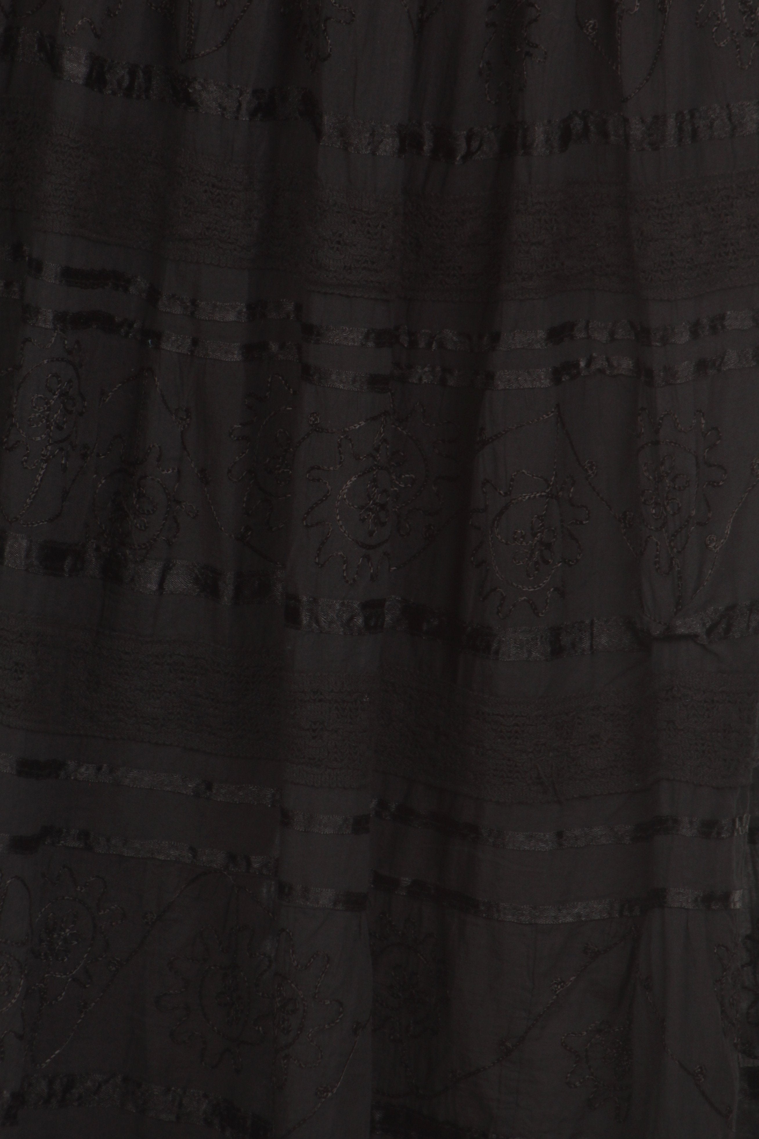 Sakkas Lace and Ribbon Peasant Boho Skirt