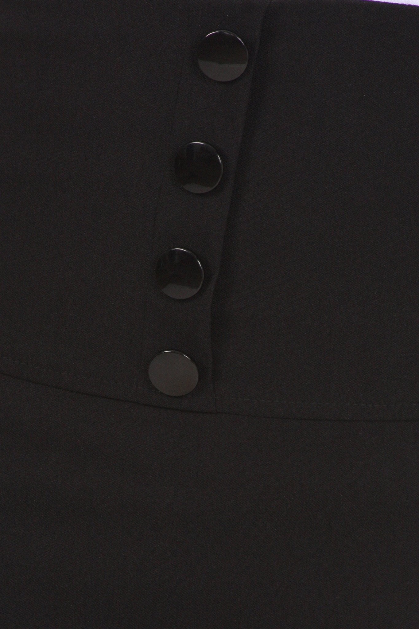 Sakkas Petite High Waist Stretch Pencil Skirt with Four Button Detail