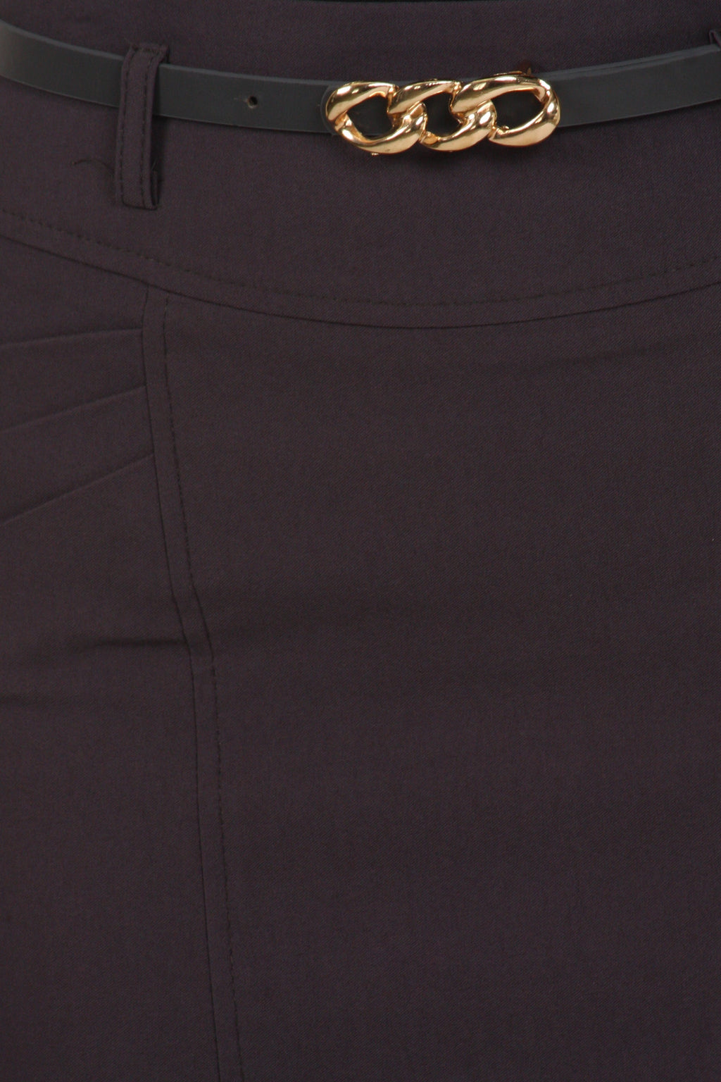 Sakkas Petite Stretch Short Pencil Skirt with Skinny Belt
