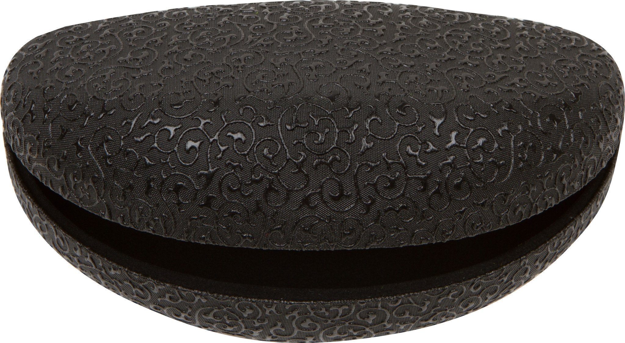 Sakkas Large Clamshell Filigree Embossed Hard Sunglasses Case