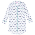 Women's Tennis Navy Night Shirt - Organic Cotton Poplin
