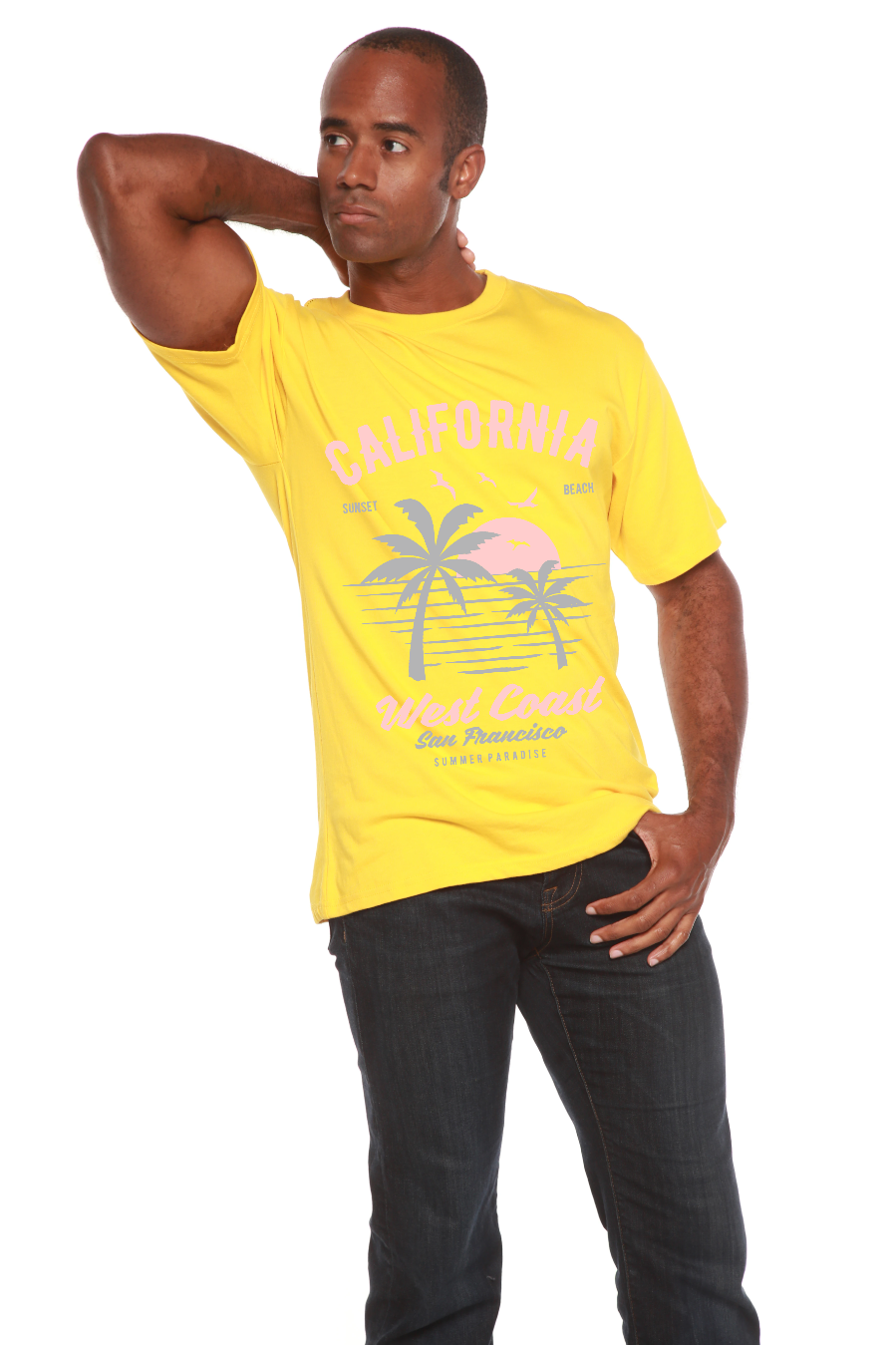 California West Coast Men's Bamboo Viscose/Organic Cotton Short Sleeve Graphic T-Shirt