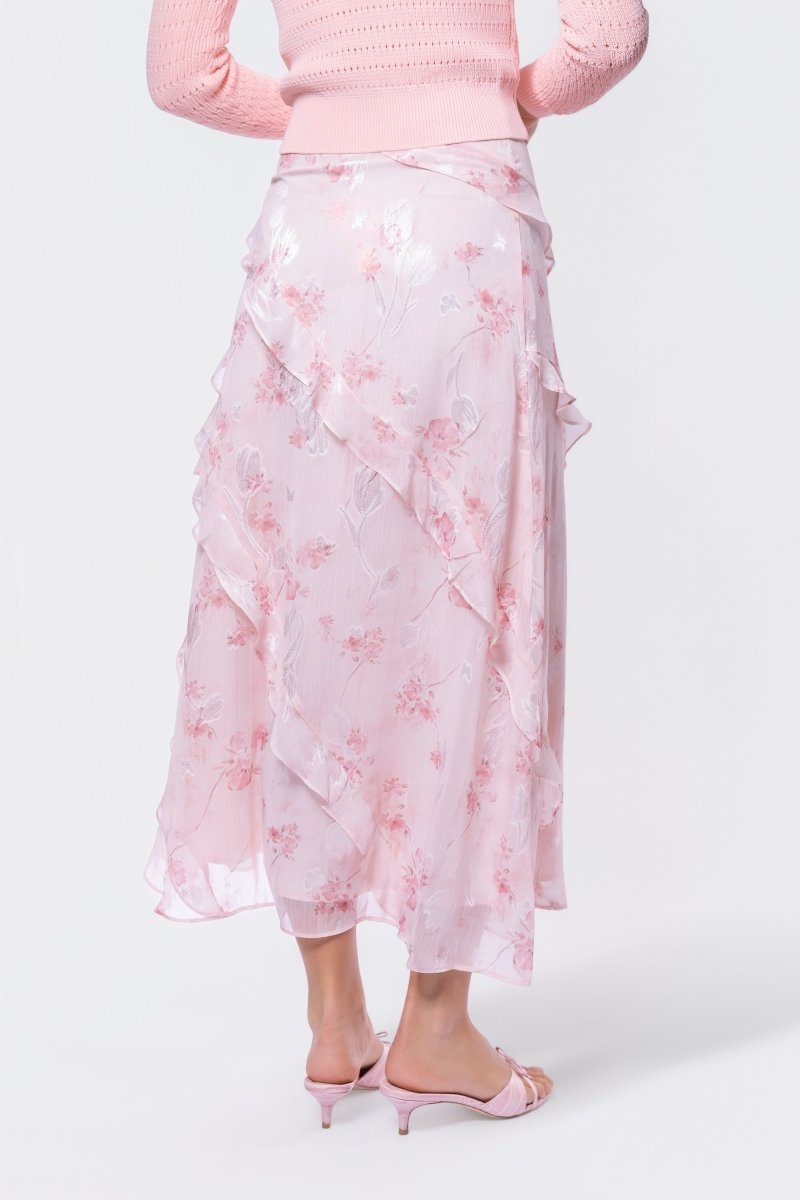 Laurel Skirt (Light Peach Pattern)