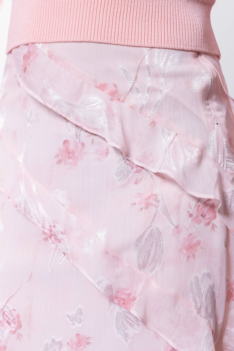 Laurel Skirt (Light Peach Pattern)