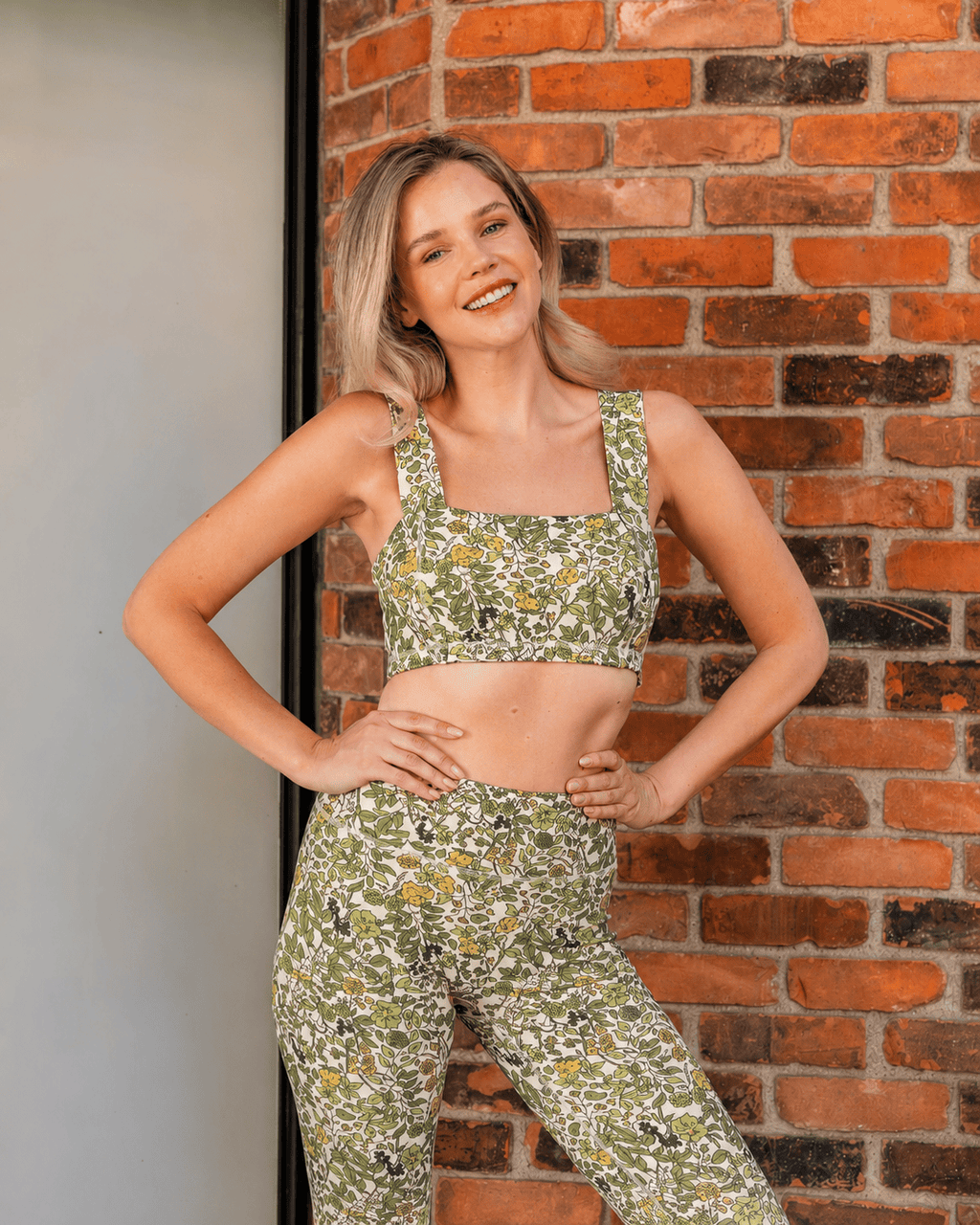 Square Neck Organic Cotton Sports Bra