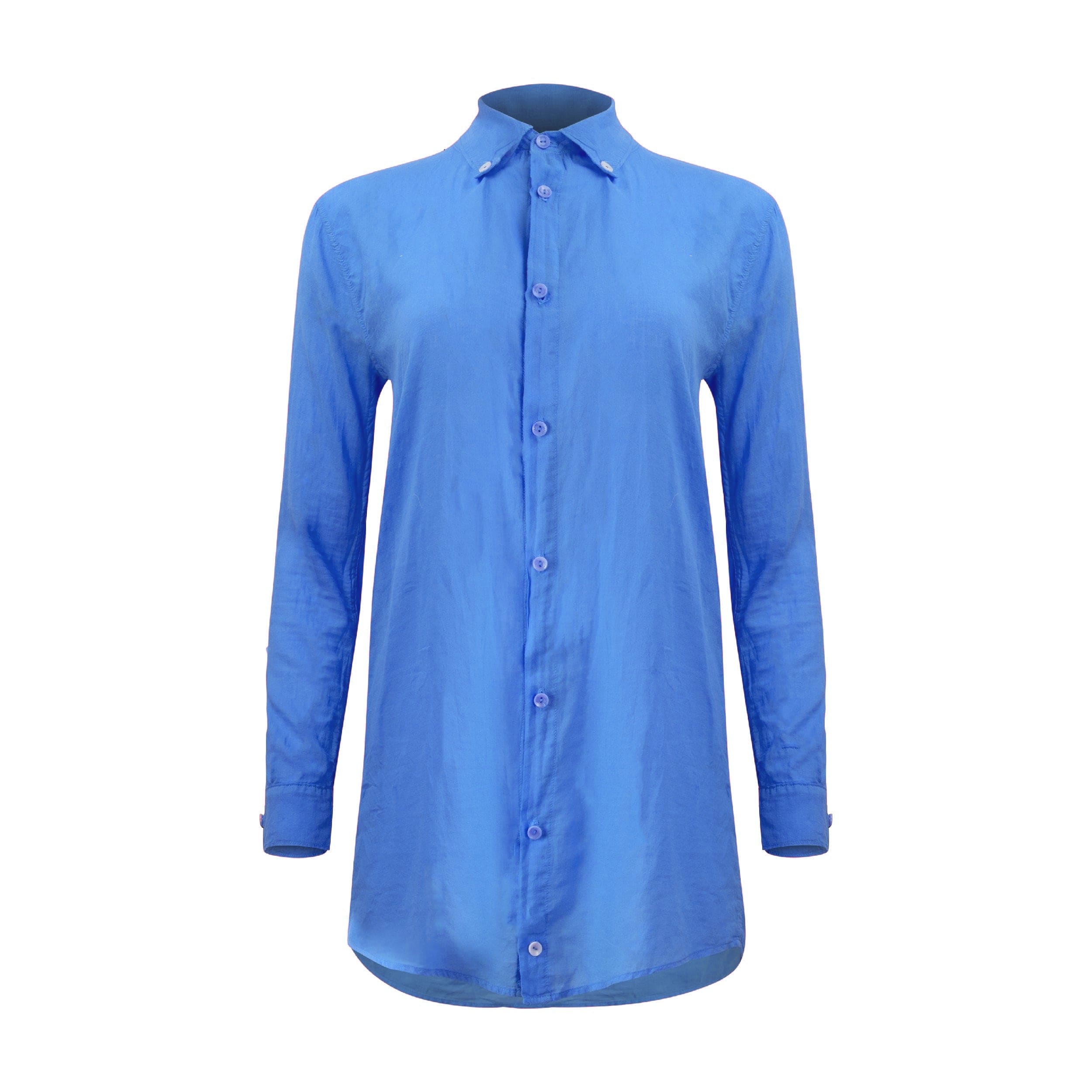 Naomi Linen Tunic Blouse - Glacier