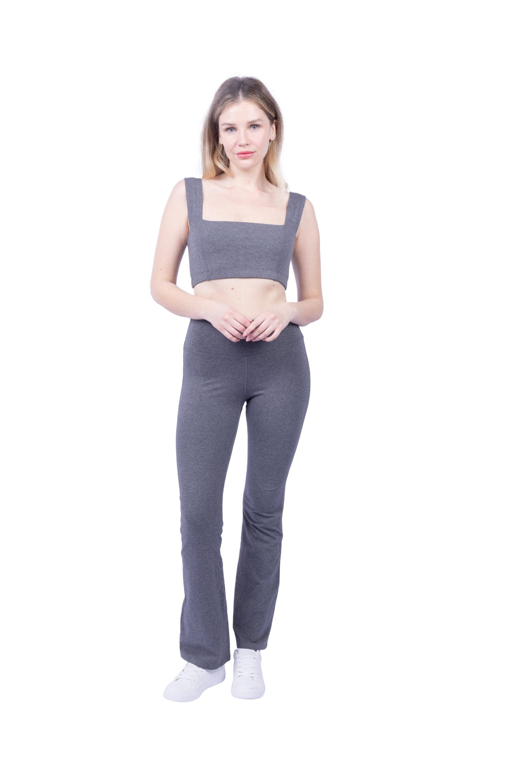 Square Neck Organic Cotton Sports Bra